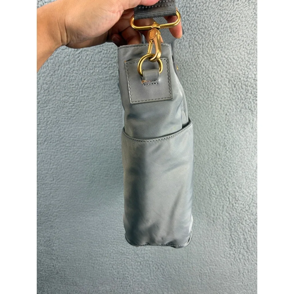 Marc by Marc Jacobs Nylon Tote Bag Womens Medium Gray Crossbody Shoulder Diaper